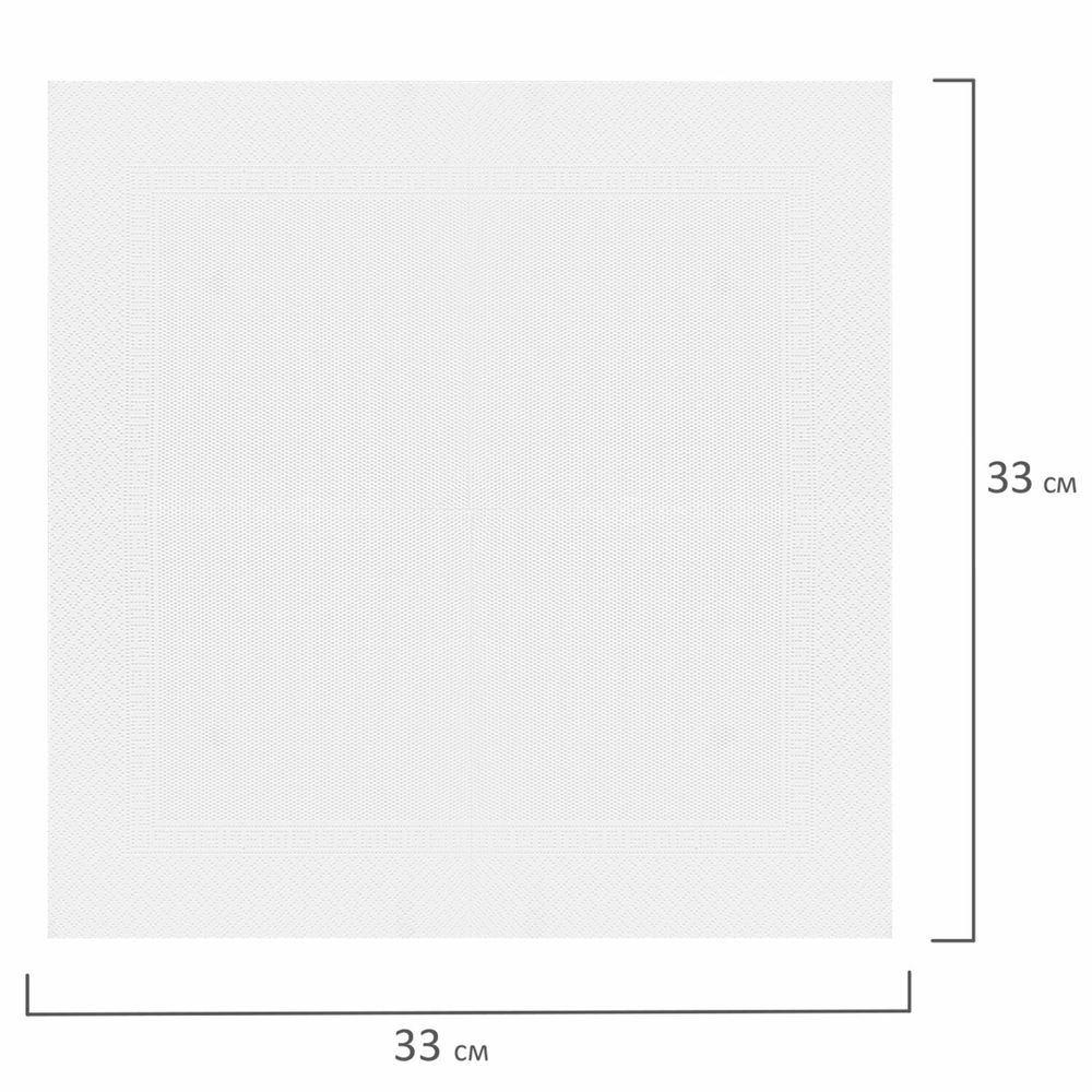 Салфетки бумажные 2-х слойные, 33x33 см, 200 штук в упаковке, 1/4 сложения, LAIMA, белые