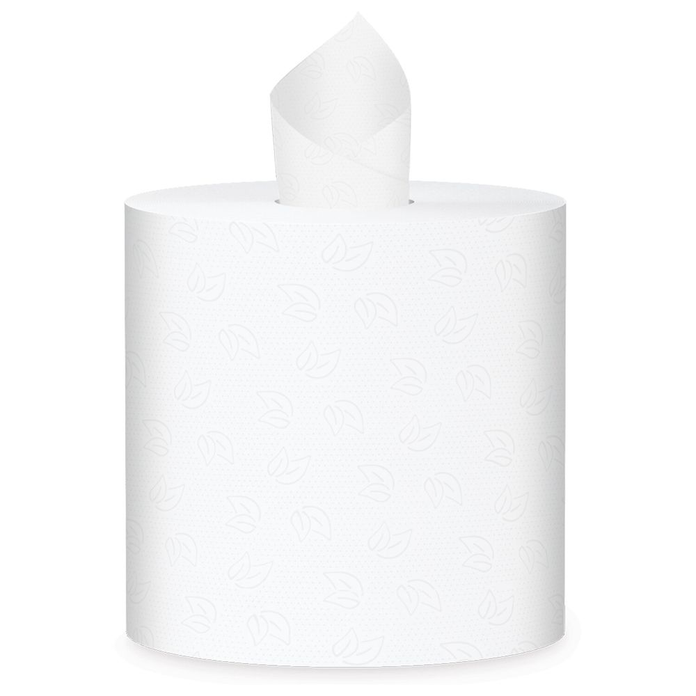 Полотенца бумажные с центральной вытяжкой 120 м, PROtissue (M1) COMFORT, 1-слойные, белые, КОМПЛЕКТ 12 рулонов