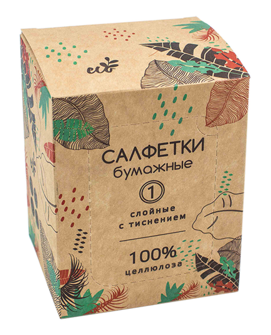 Салфетки диспенсерные  1 сл. 100л./ в коробке. 