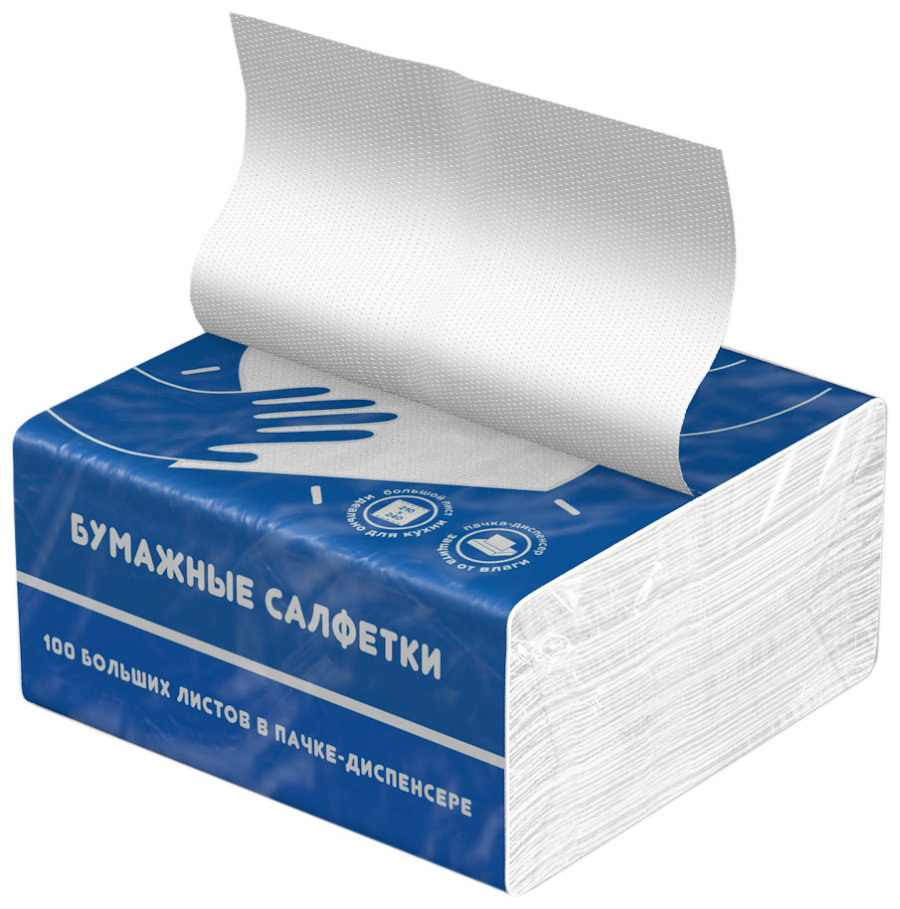 Салфетки бумажные "Санпремо Серви", ф.24, 1сл., 800л. мультипак, белые/8