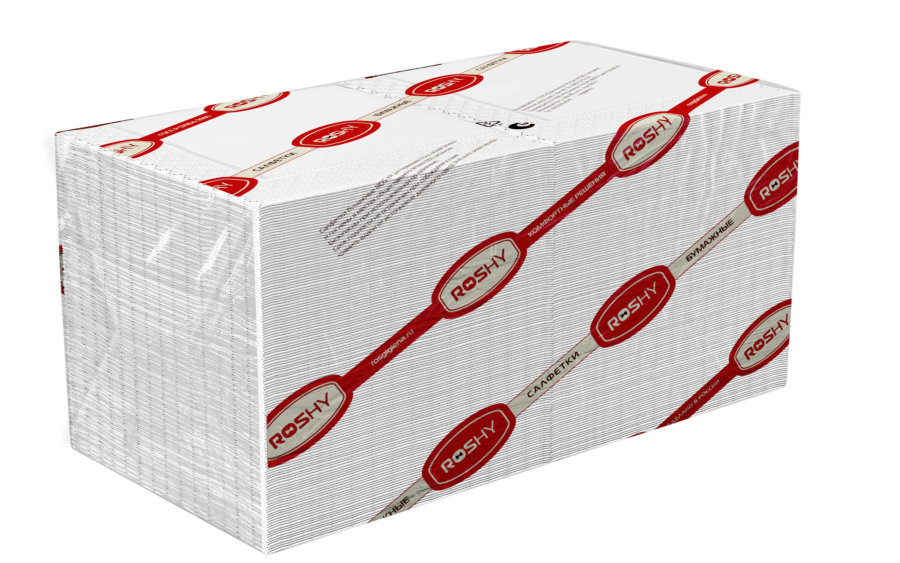 Салфетки  бумажные Ros-hy, ф.24, 1сл., 400 л., белые