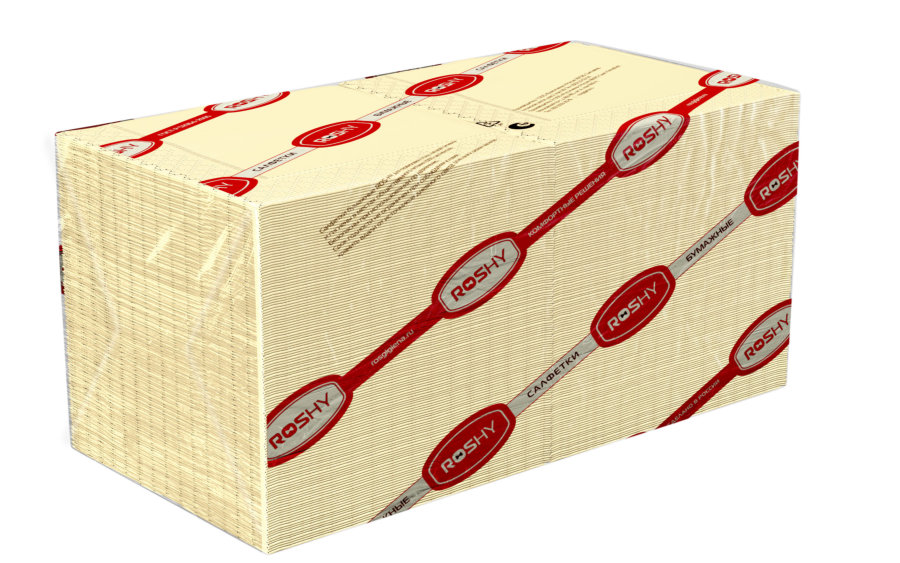 Салфетки  бумажные Ros-hy, ф.24, 1сл., 400 л., ПАСТЕЛЬНЫЕ