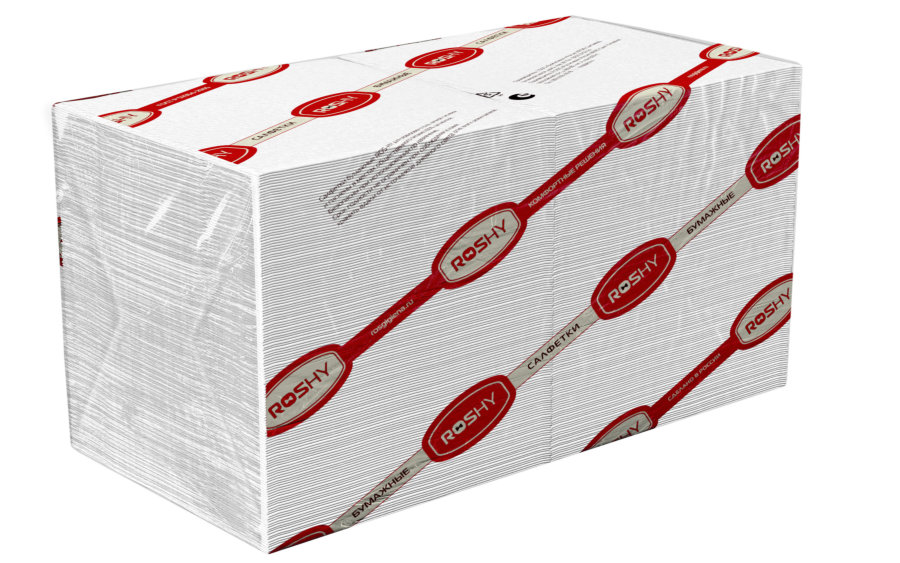 Салфетки  бумажные Ros-hy, ф.24, 2сл., 250 л., белые