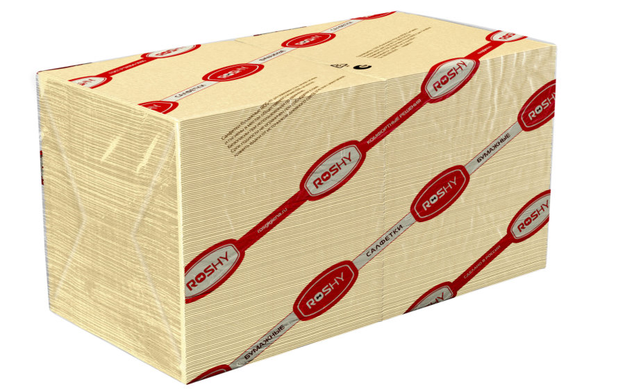 Салфетки  бумажные Ros-hy, ф.24, 2сл., 250 л., шампань