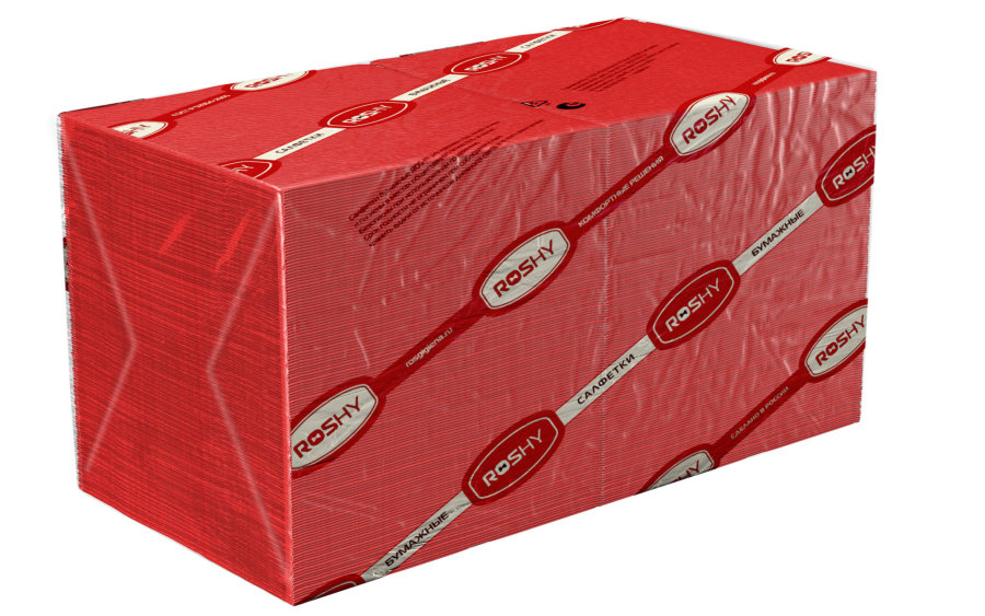 Салфетки  24х24 2-сл , 250шт. красный