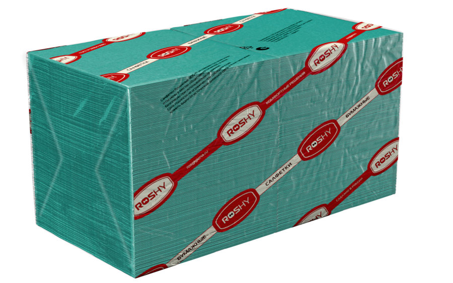 Салфетки  бумажные Ros-hy, ф.24, 2сл., 250 л., зеленый