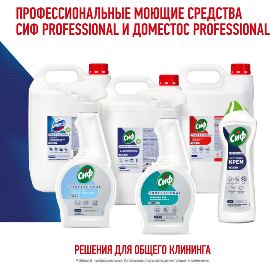 Чистящее средство для сантехники Domestos Professional Свежесть Атлантики, 1 л 