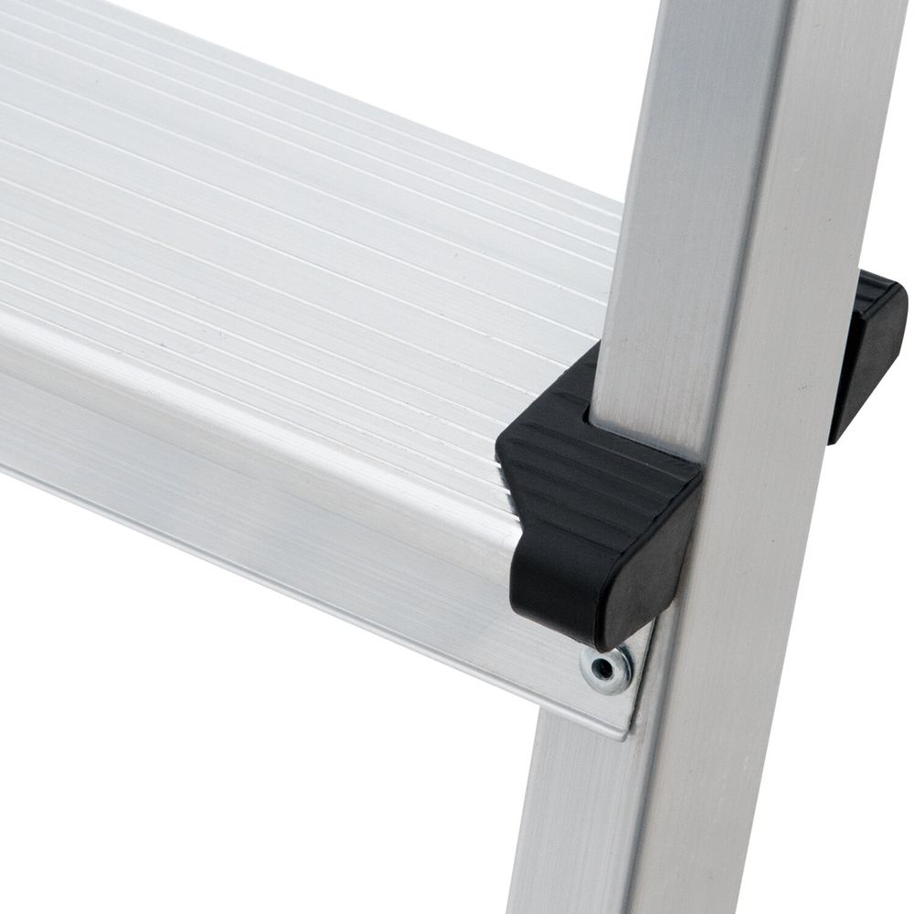 Стремянка алюминиевая 5 ступеней, высота площадки 1,04м, дуга безопасности 0,6м, площадка 26х26см, до 150кг, вес 4кг, НОВАЯ ВЫСОТА