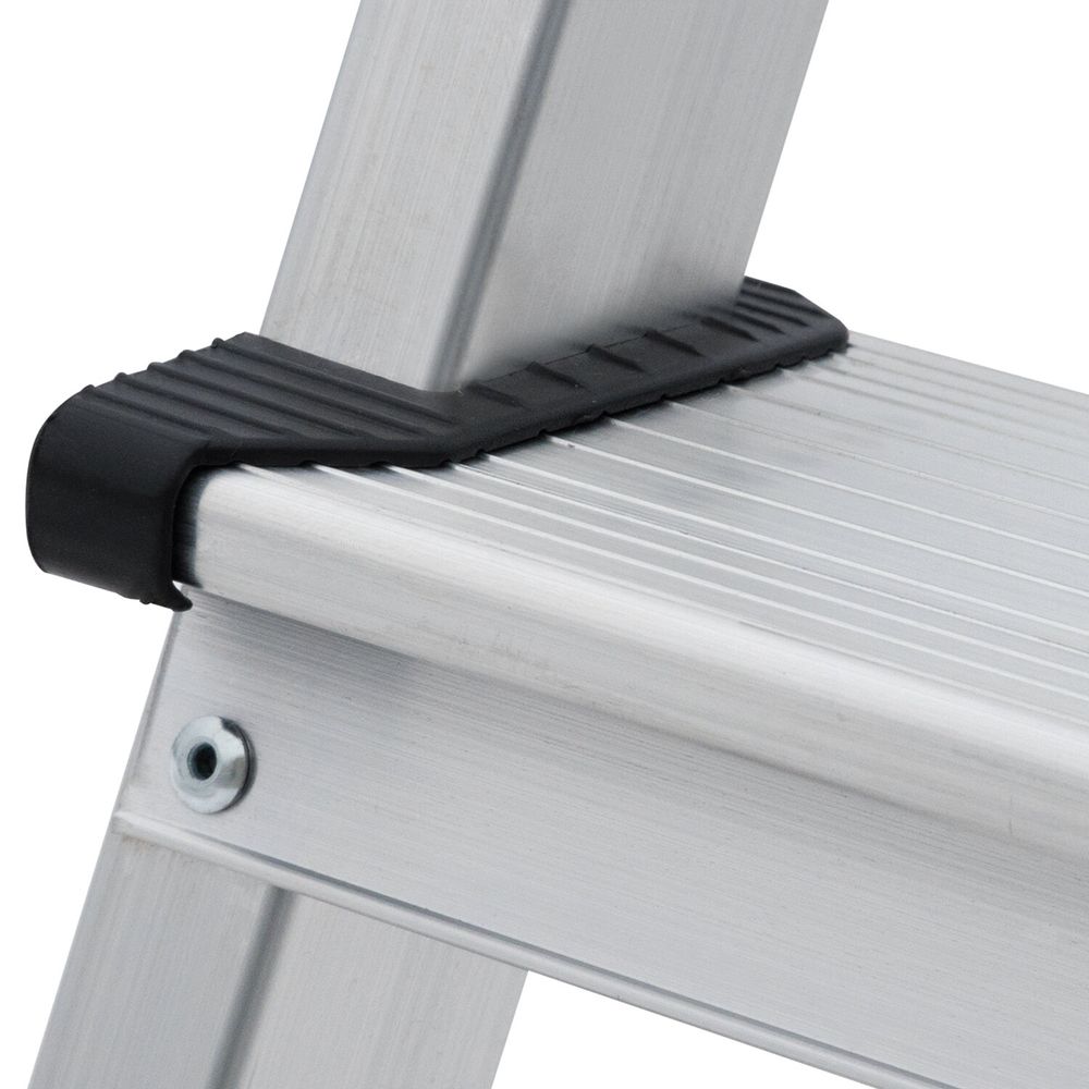 Стремянка алюминиевая 5 ступеней, высота площадки 1,04м, дуга безопасности 0,6м, площадка 26х26см, до 150кг, вес 4кг, НОВАЯ ВЫСОТА