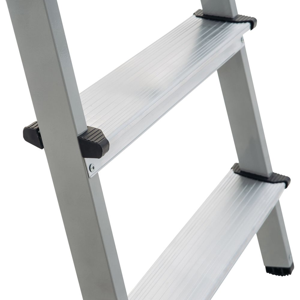 Стремянка сталь / алюминий 4 ступени, высота площадки 0,81м, дуга 0,6м, площадка 26х26см, до 150кг, вес 5,2кг НОВАЯ ВЫСОТА