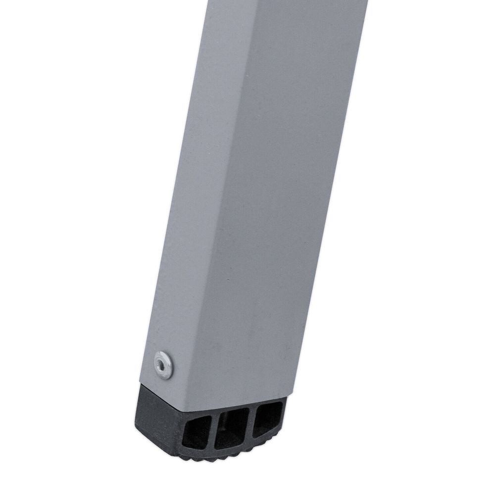 Стремянка стальная двухсторонняя 2х2 ступени, высота площадки 0,44м, алюминиевая площадка 35х16см, до 150кг, вес 2,8кг 