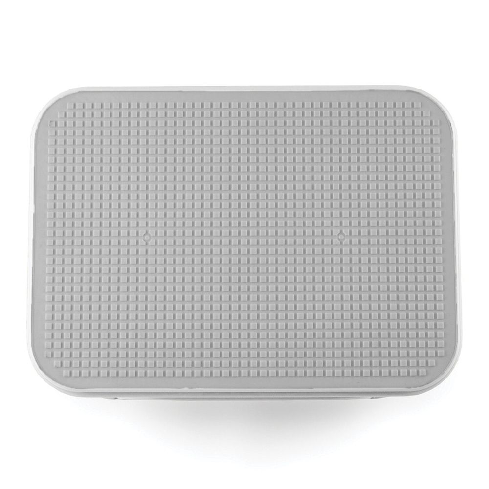 Стремянка-табурет-подставка 1 ступень, пластиковая, 16х34х26 см, нагрузка 200 кг, серый/бежевый