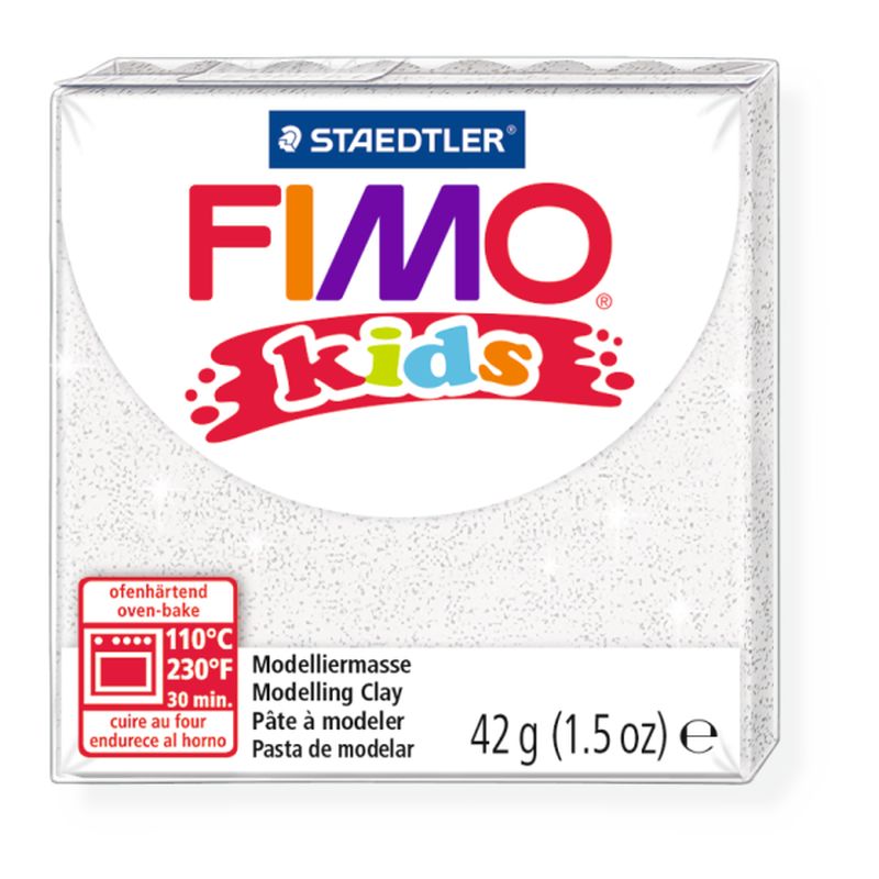 Fimo kids полимерная глина для детей, уп. 42 гр. цвет: блестящий белый