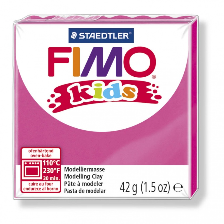 Fimo kids полимерная глина для детей, уп. 42 гр. цвет: нежно-розовый
