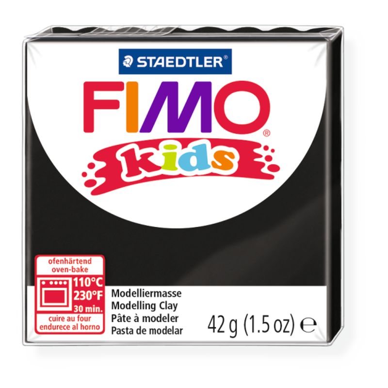Fimo kids полимерная глина для детей, уп. 42 гр. цвет: черный