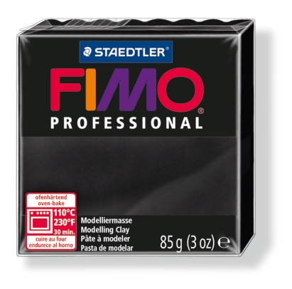 Fimo professional полимерная глина, запекаемая, уп. 85 гр. цвет: черный