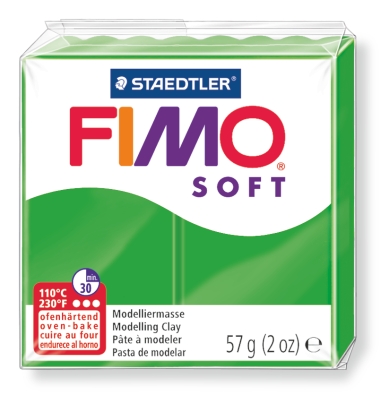 Fimo soft полимерная глина, запек., 57 гр. цвет тропич. зеленый