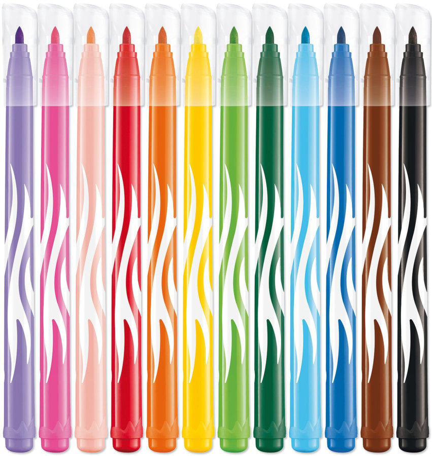 Набор для рисования MAPED COLORPEPS, 12 фломастеров + 15 цветных карандашей из ударопрочного грифеля, в коробке с подвесом