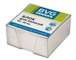 Блок для заметок BVG 9x9x4,5 см, в боксе, белый