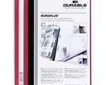 Папка-скоросшиватель DURABLE Duraplus, А4, с прозрачным верхним листом и карманом, красная