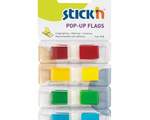 Набор закладок из пластика POP-UP HOPAX с цветным краем, 45*12 мм, 4 цвета по 35 листов