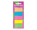 Клейкие закладки пластиковые ErichKrause Neon, 45x20 мм, 100 листов, 5 цветов