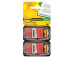 Закладки пластик 3M Post-it Index 680-RD2, 25мм*2*50л, красные