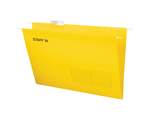 Подвесные папки A4/Foolscap (404х240 мм) до 80 л., КОМПЛЕКТ 10 шт., желтые, картон, STAFF