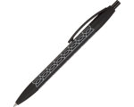 Ручка шариковая автоматическая Attache Comfort синяя корпус soft touch (черный корпус, толщина линии 0.5 мм) 