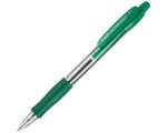 Ручка шариковая автоматическая Pilot BPGP-10R-F G Super grip зеленая (толщина линии 0.22 мм) 