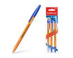 Ручка шариковая ErichKrause R-301 Orange Stick 0.7, цвет чернил синий (в пакете по 3 шт.)