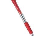 Ручка шариковая Pilot BPGP-10R-F-R Super Grip, автомат, прозрачный корпус, с резиновым упором, красная