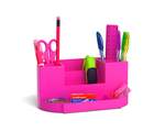 Набор настольный пластиковый ErichKrause Victoria, Neon Solid, розовый