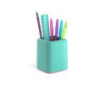 Набор настольный пластиковый ErichKrause Forte, Pastel Mint, мятный с розовой вставкой