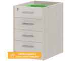 Каркас тумбы приставной Арго 440х600х740 ясень шимо