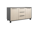 Тумба выкатная К-Loft Director 1170x500x635 дуб скандинавский/графит