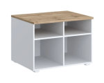 Тумба для оргтехники Комус Мебель K-Loft 786х616х568 дуб натуральный/белый