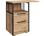 Тумба приставная K-Loft 750х405х752 дуб натуральный/черный