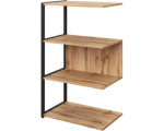 Полустеллаж для документов K-Loft открытый 645х400х1068 дуб натуральный/черный