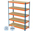 Стеллаж Векстор 2200х1533х408, 5 ярусов, фанера
