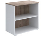 Стеллаж Комус Мебель К-Loft 786х420х738 дуб сонома темный/белый