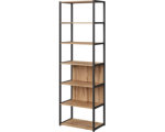 Стеллаж для документов K-Loft открытый 670х400х2105 дуб натуральный/черный