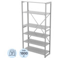 Стеллаж металлический Универсал 2200x1060x400, 6 полок, металл