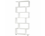 Стеллаж BRABIX "Scandi SH-008", 730х250х1760 мм, 6 секций, ЛДСП, белый