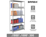 Стеллаж металлический BRABIX "MS KD-195/30-5", 1950х1000х300 мм, 5 полок, сборная стойка