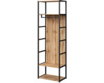 Гардероб K-Loft 670х400х2105 дуб натуральный/черный