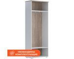 Корпус гардероба Комус Мебель К-Loft 786х420х2106 дуб сонома темный/белый