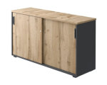 Шкаф-купе Комус Мебель К-Loft 1370х420х752 дуб натуральный/графит