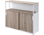 Шкаф-купе Комус Мебель К-Loft 1370х420х1116 дуб сонома темный/белый