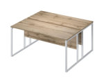 Рабочая станция Комус Мебель К-Loft 1580х1370 дуб натуральный/белый